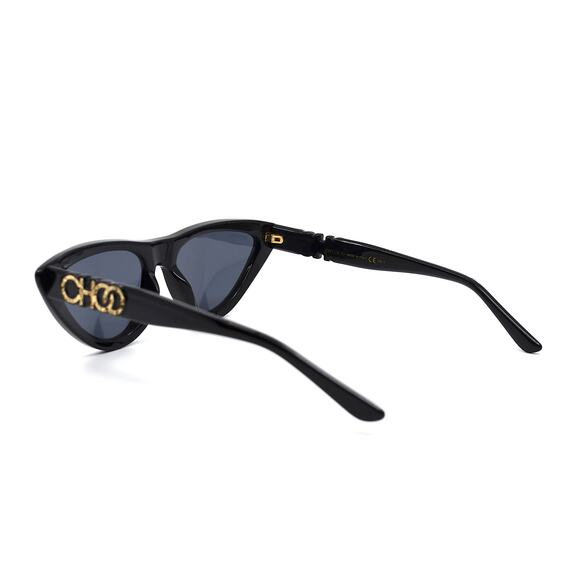 NEW JIMMY CHOO SPARKS/S 807 Black Cat Eye Sunglasses Grey Lens Women AUTHENTIC - Picture 6 of 14